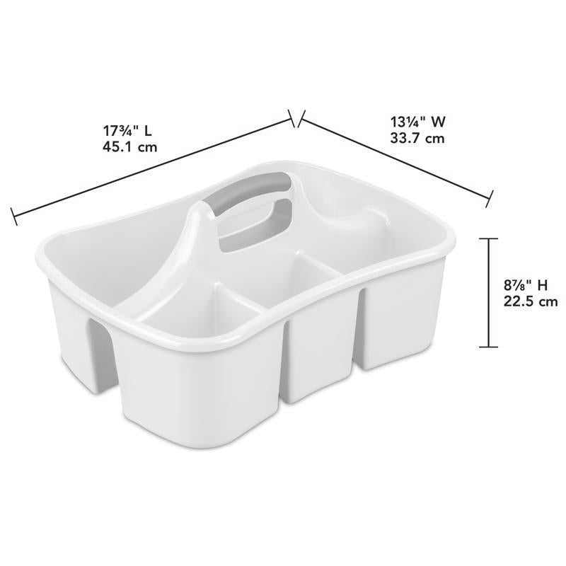 Sterilite 2.4 cu ft White Caddy 8.875 in. H X 13.25 in. W X 17.75 in. D