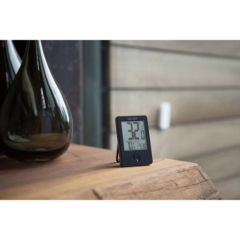Taylor Digital Thermometer Plastic Black 7.68 in.