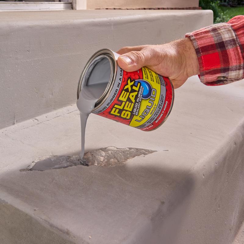 Flex Seal Family of Products Flex Seal Gray Liquid Rubber Sealant Coating 16 fl. oz.