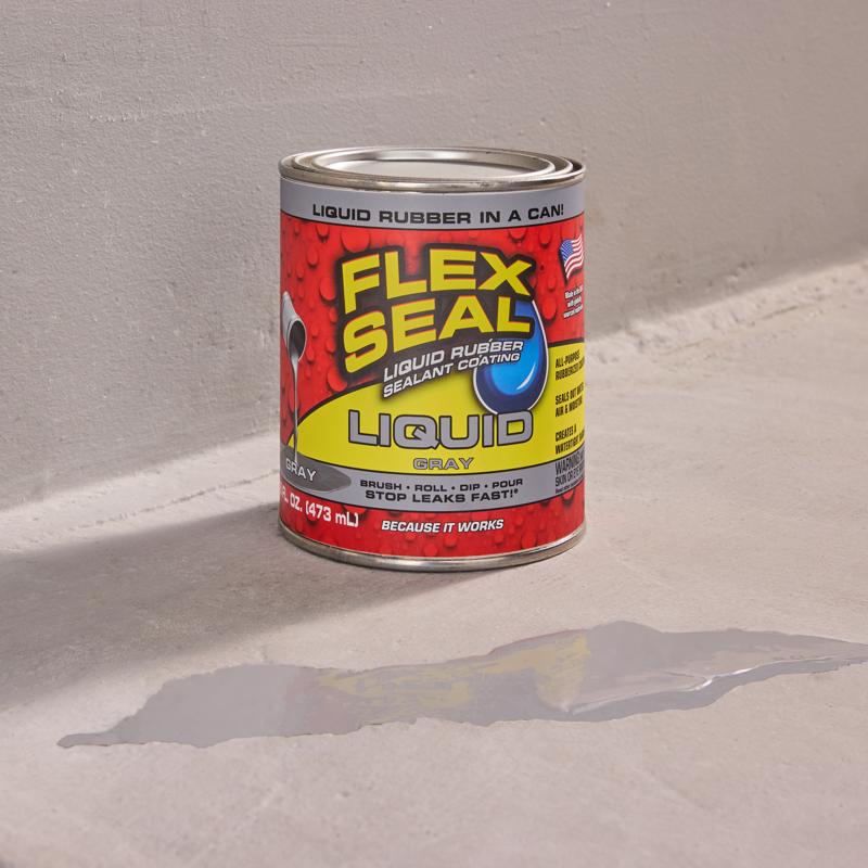 Flex Seal Family of Products Flex Seal Gray Liquid Rubber Sealant Coating 16 fl. oz.