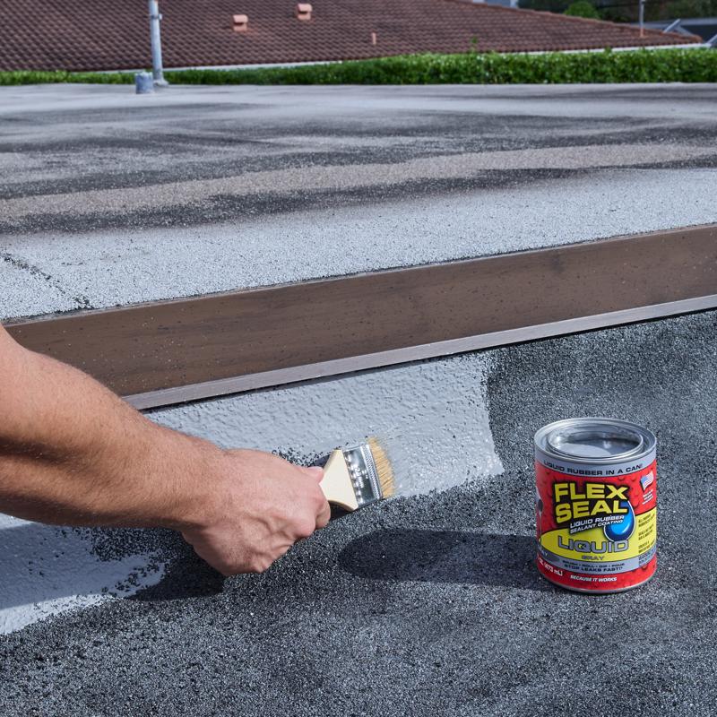 Flex Seal Family of Products Flex Seal Gray Liquid Rubber Sealant Coating 16 fl. oz.