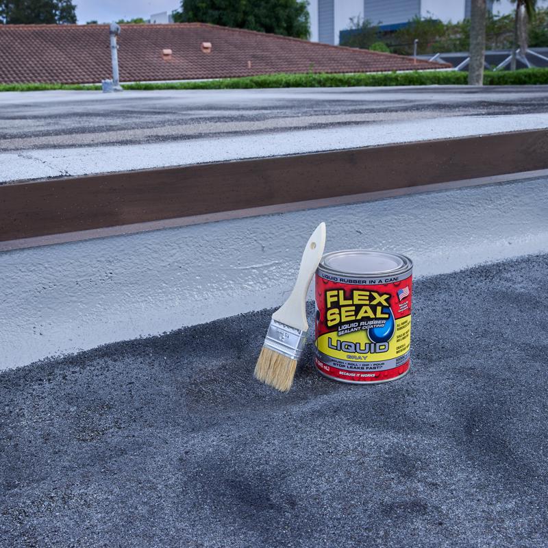 Flex Seal Family of Products Flex Seal Gray Liquid Rubber Sealant Coating 32 fl. oz.