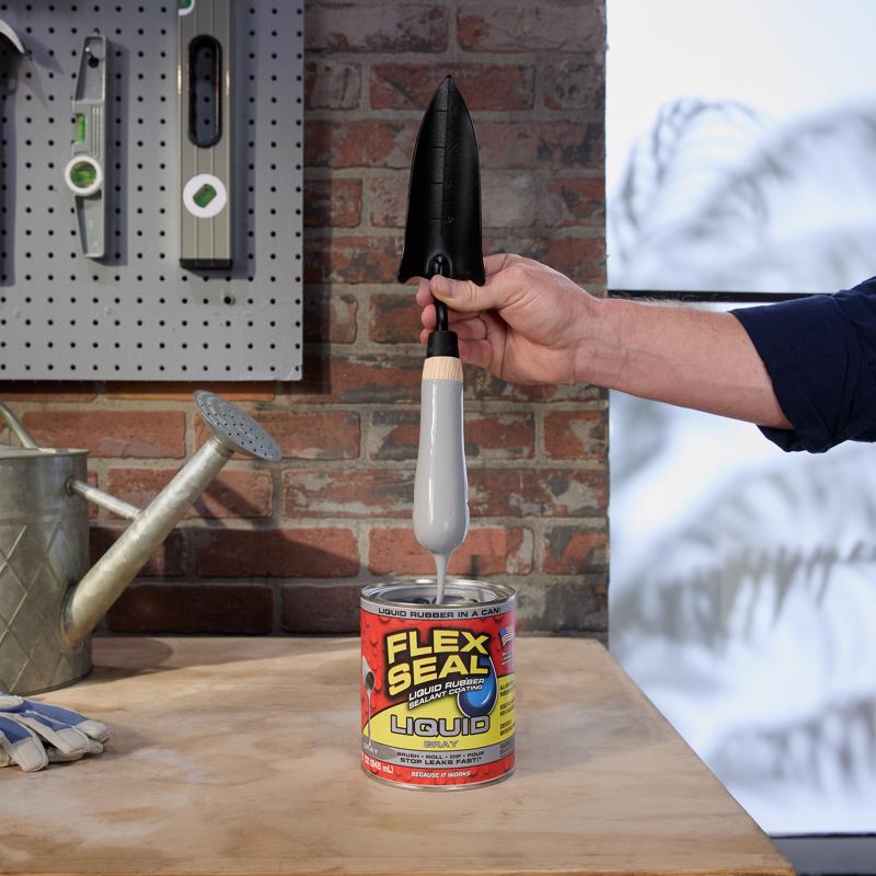 Flex Seal Family of Products Flex Seal Gray Liquid Rubber Sealant Coating 32 fl. oz.