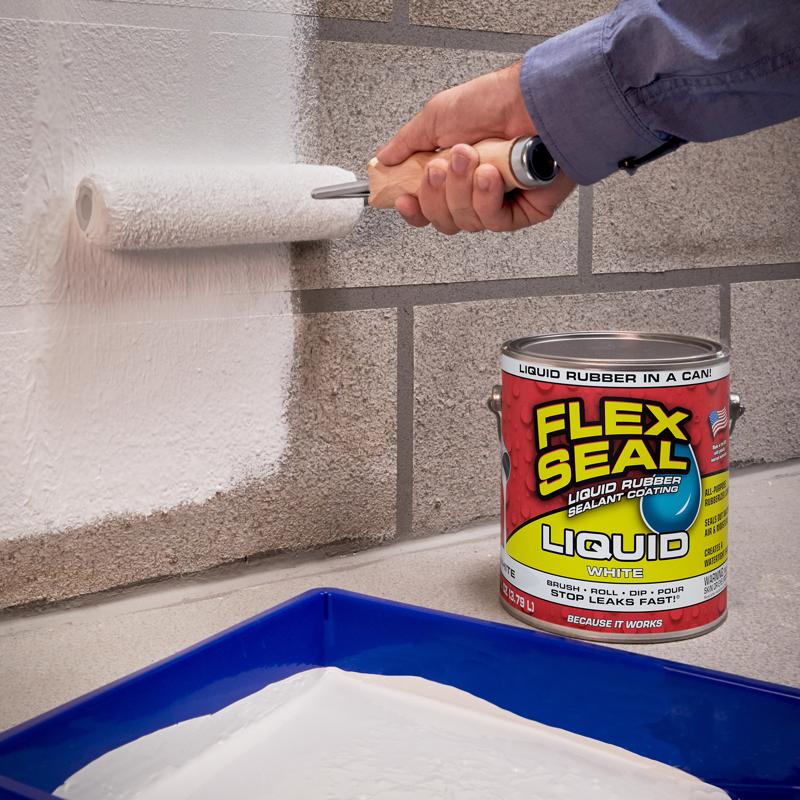 Flex Seal Family of Products Flex Seal White Liquid Rubber Sealant Coating 128 fl. oz.