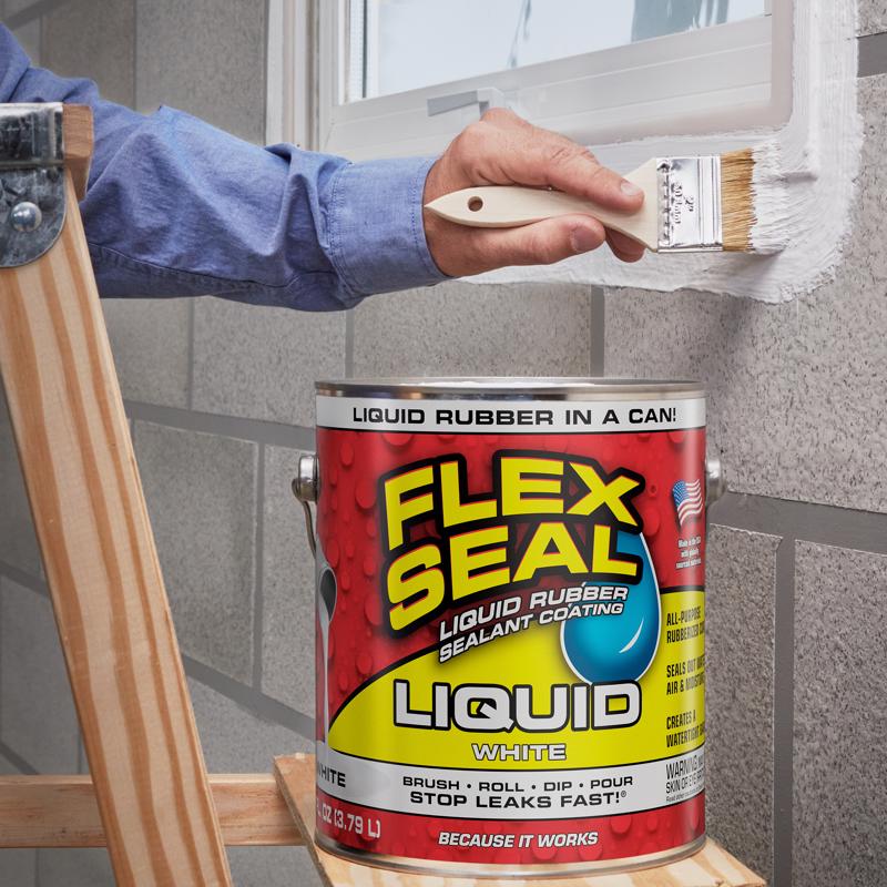 Flex Seal Family of Products Flex Seal White Liquid Rubber Sealant Coating 128 fl. oz.