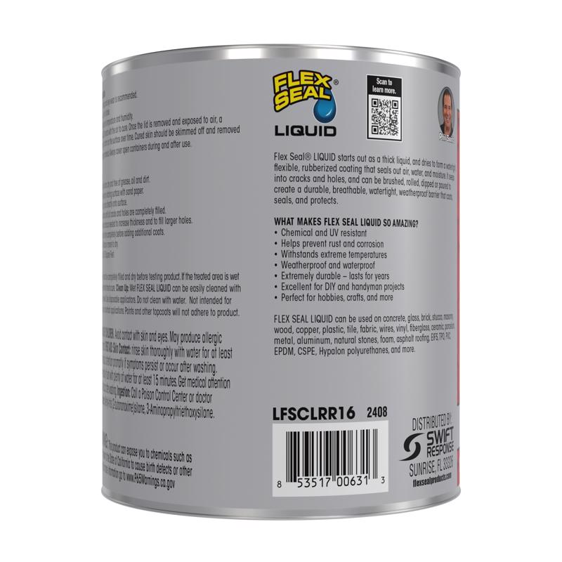 Flex Seal Family of Products Flex Seal Clear Liquid Rubber Sealant Coating 16 fl. oz.