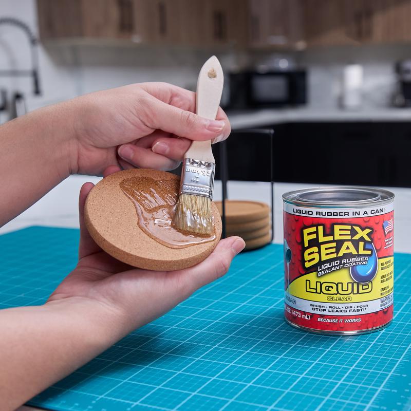 Flex Seal Family of Products Flex Seal Clear Liquid Rubber Sealant Coating 16 fl. oz.