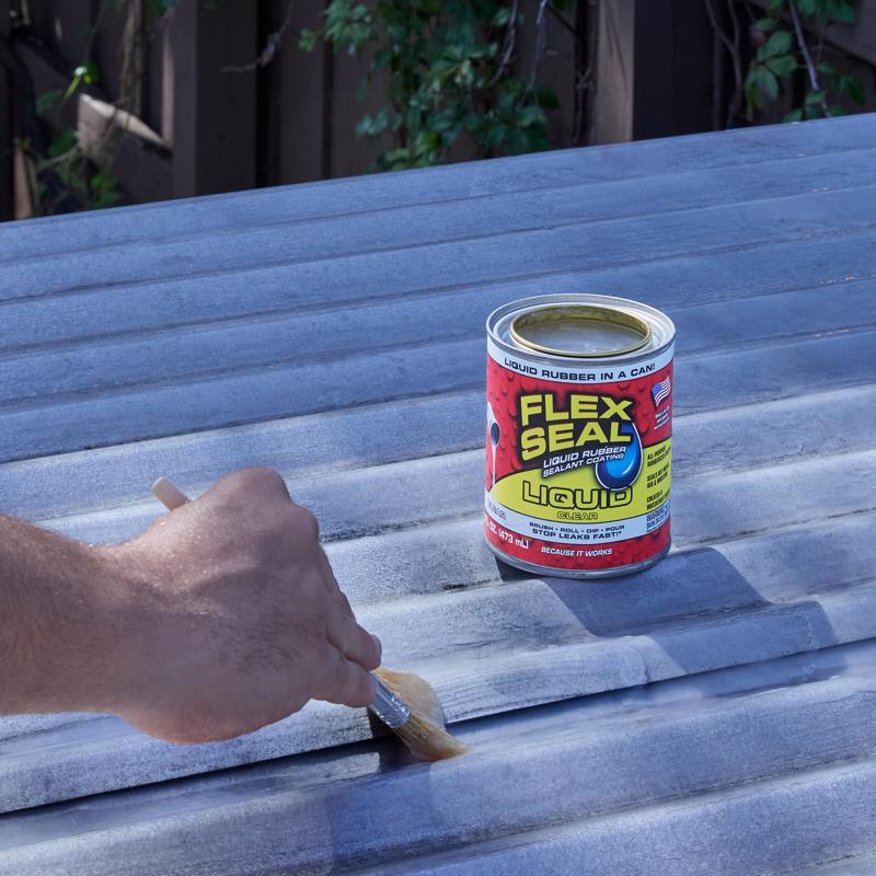Flex Seal Family of Products Flex Seal Clear Liquid Rubber Sealant Coating 16 fl. oz.