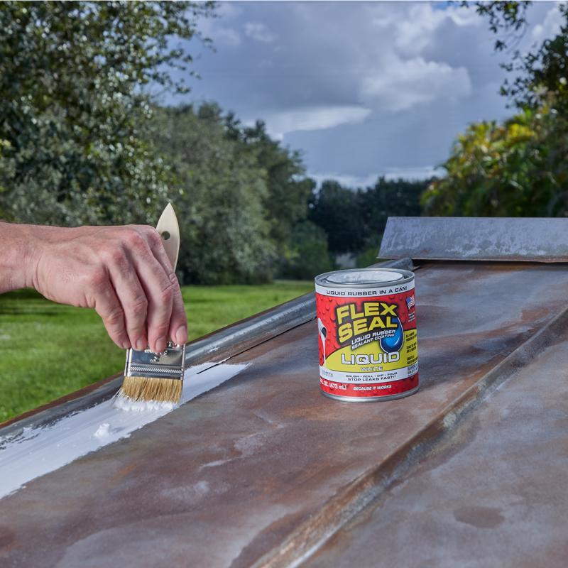 Flex Seal Family of Products Flex Seal White Liquid Rubber Sealant Coating 16 fl. oz.