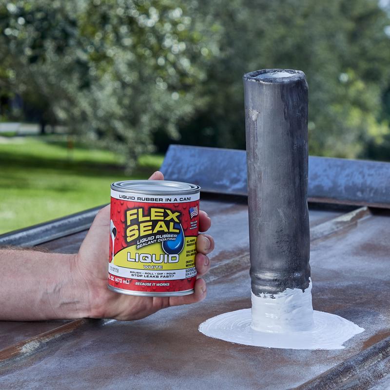 Flex Seal Family of Products Flex Seal White Liquid Rubber Sealant Coating 16 fl. oz.
