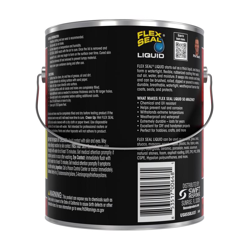 Flex Seal Family of Products Flex Seal Black Liquid Rubber Sealant Coating 128 fl. oz.