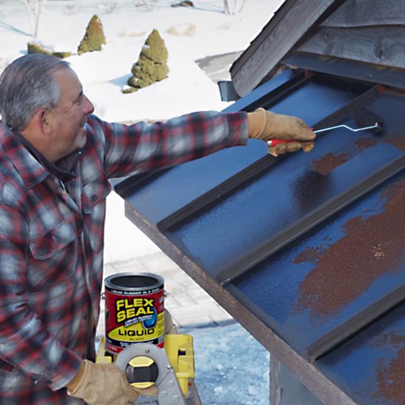 Flex Seal Family of Products Flex Seal Black Liquid Rubber Sealant Coating 128 fl. oz.