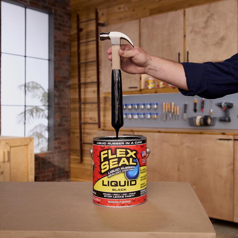Flex Seal Family of Products Flex Seal Black Liquid Rubber Sealant Coating 128 fl. oz.