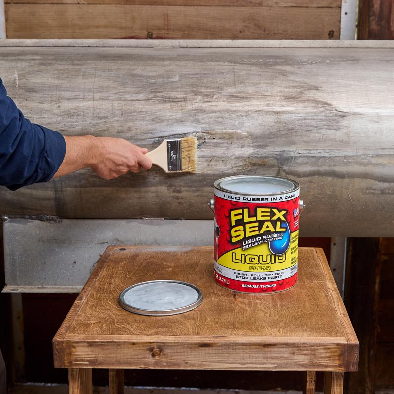 Flex Seal Family of Products Flex Seal Clear Liquid Rubber Sealant Coating 128 fl. oz.