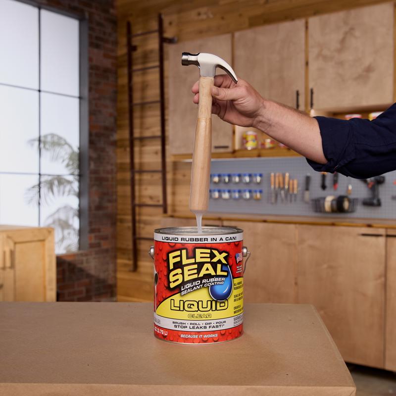 Flex Seal Family of Products Flex Seal Clear Liquid Rubber Sealant Coating 128 fl. oz.