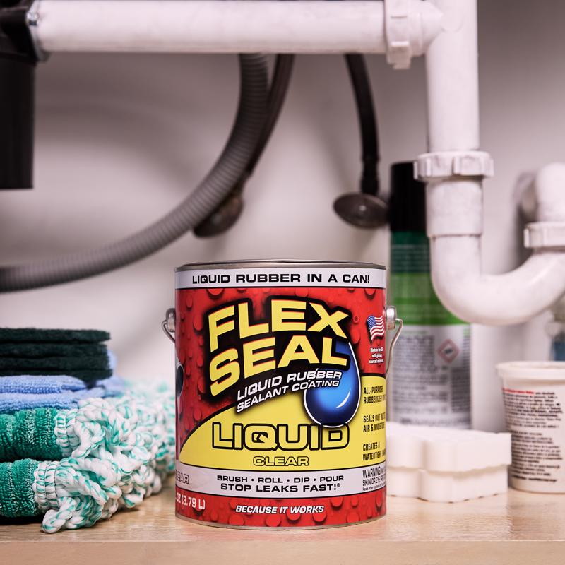Flex Seal Family of Products Flex Seal Clear Liquid Rubber Sealant Coating 128 fl. oz.