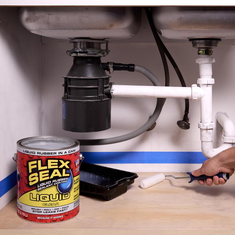 Flex Seal Family of Products Flex Seal Clear Liquid Rubber Sealant Coating 128 fl. oz.
