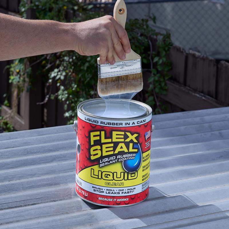 Flex Seal Family of Products Flex Seal Clear Liquid Rubber Sealant Coating 128 fl. oz.