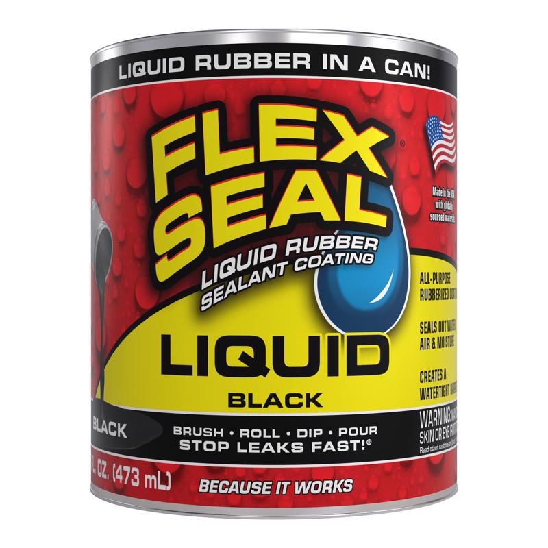 Flex Seal Family of Products Flex Seal Black Liquid Rubber Sealant Coating 16 fl. oz.