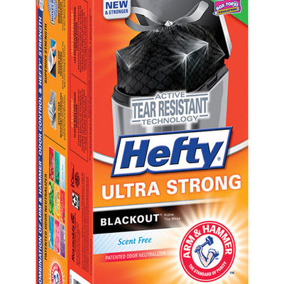 Hefty Ultra Strong 13 gal No Scent Kitchen Trash Bags Drawstring 40 pk