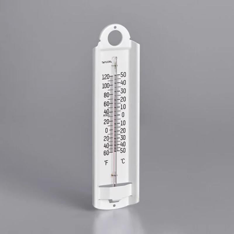 Taylor Tube Thermometer Aluminum White 8.86 in.