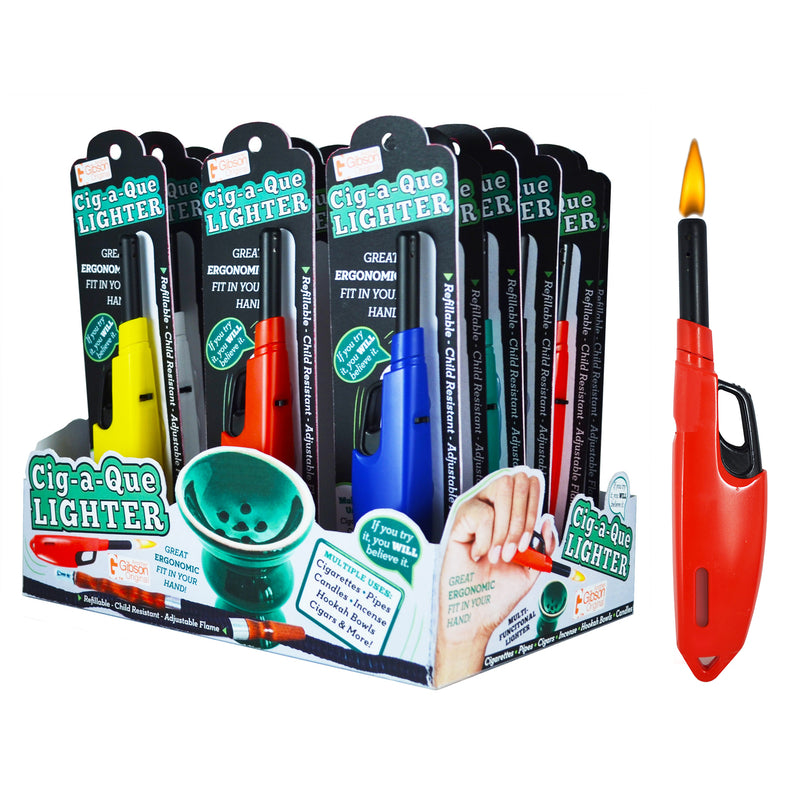 GEI Assorted Cig-a-Que Utility Lighter 18 pk