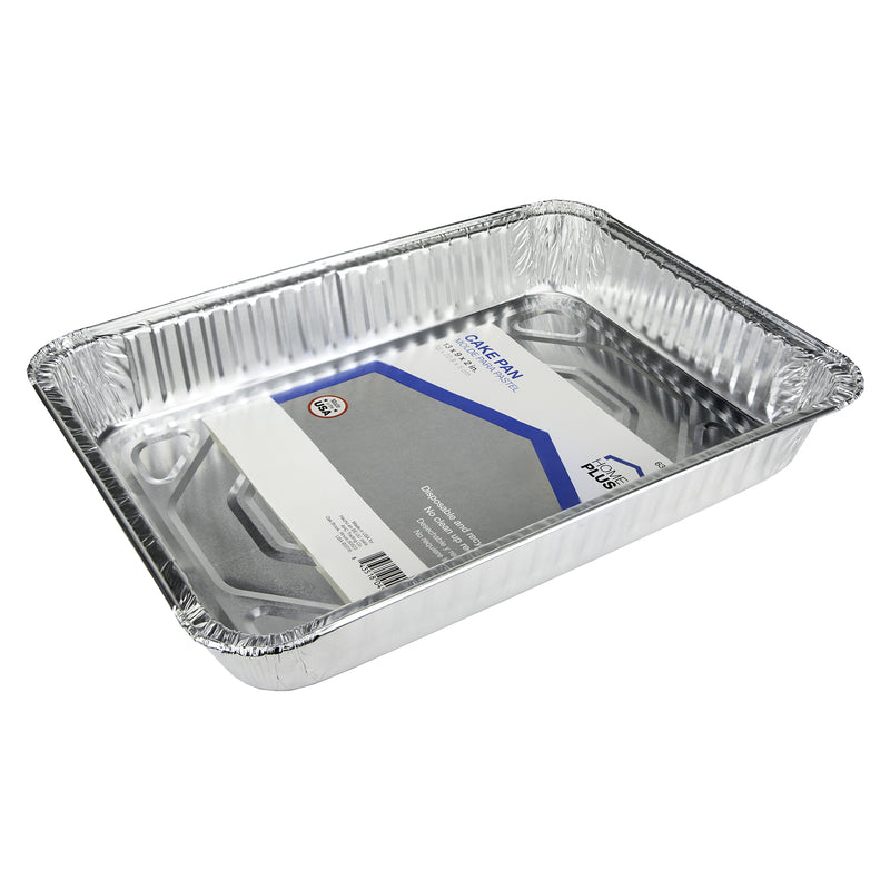 Home Plus Durable Foil 9 in. W X 13 in. L Cake Pan Silver