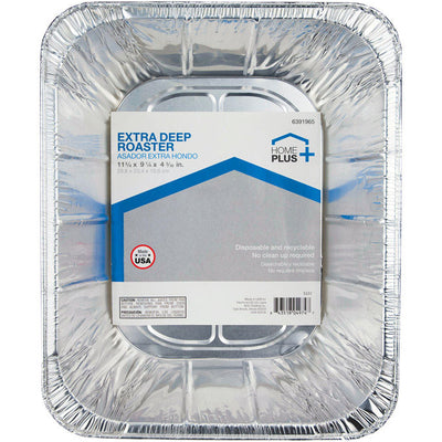 Home Plus 9-1/4 in. W X 11-3/4 in. L Deep Roaster Silver