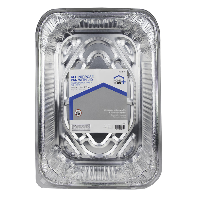 Home Plus Durable Foil 11-7/8 in. W X 16-5/8 in. L All Purpose Pan Silver