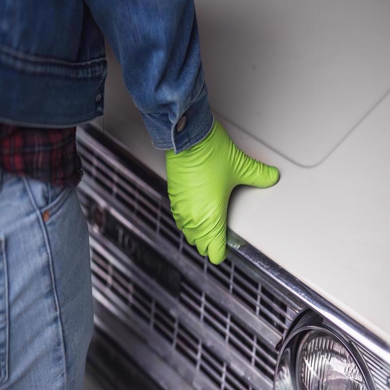 Gloveworks Nitrile Disposable Gloves Large Green Powder Free