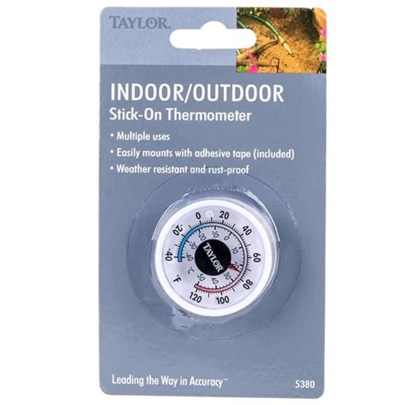 Taylor Dial Thermometer Plastic White 1.75 in.