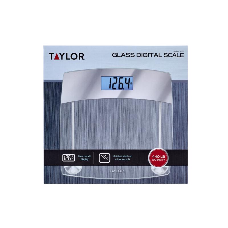 Taylor 440 lb Digital Bathroom Scale Clear
