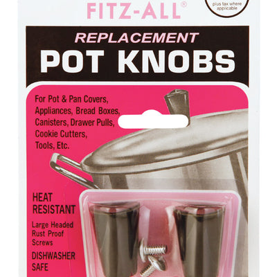 Fitz-All Plastic Replacement Pot Knob Black