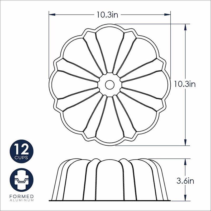 Nordic Ware 10.38 in. W X 10.38 in. L Cake Pan 1