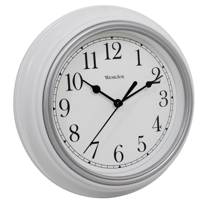 Westclox 8.5 in. L X 8.5 in. W Indoor Classic Analog Wall Clock Glass/Plastic White