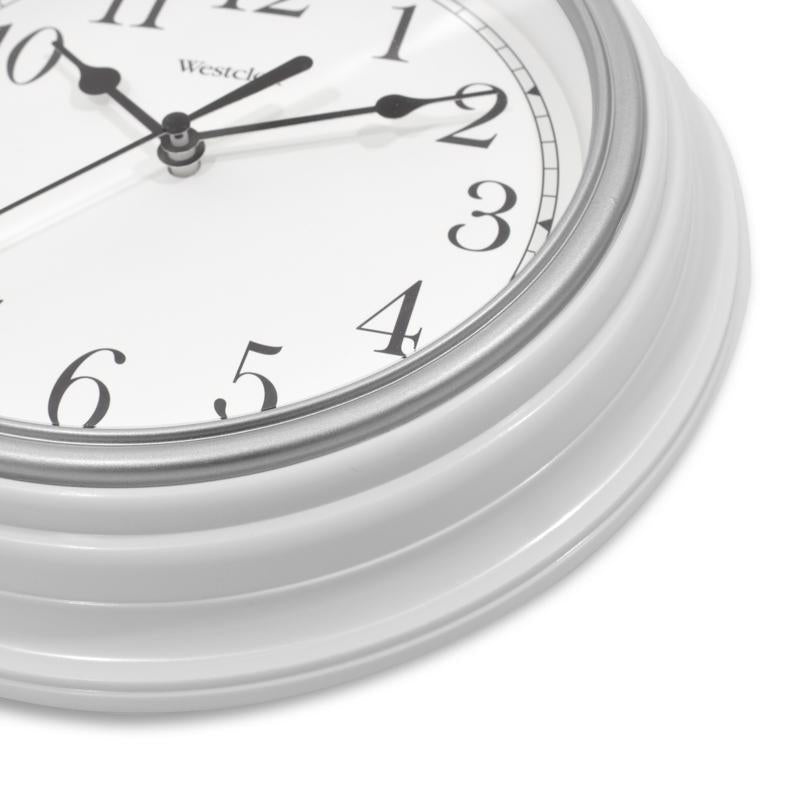 Westclox 8.5 in. L X 8.5 in. W Indoor Classic Analog Wall Clock Glass/Plastic White