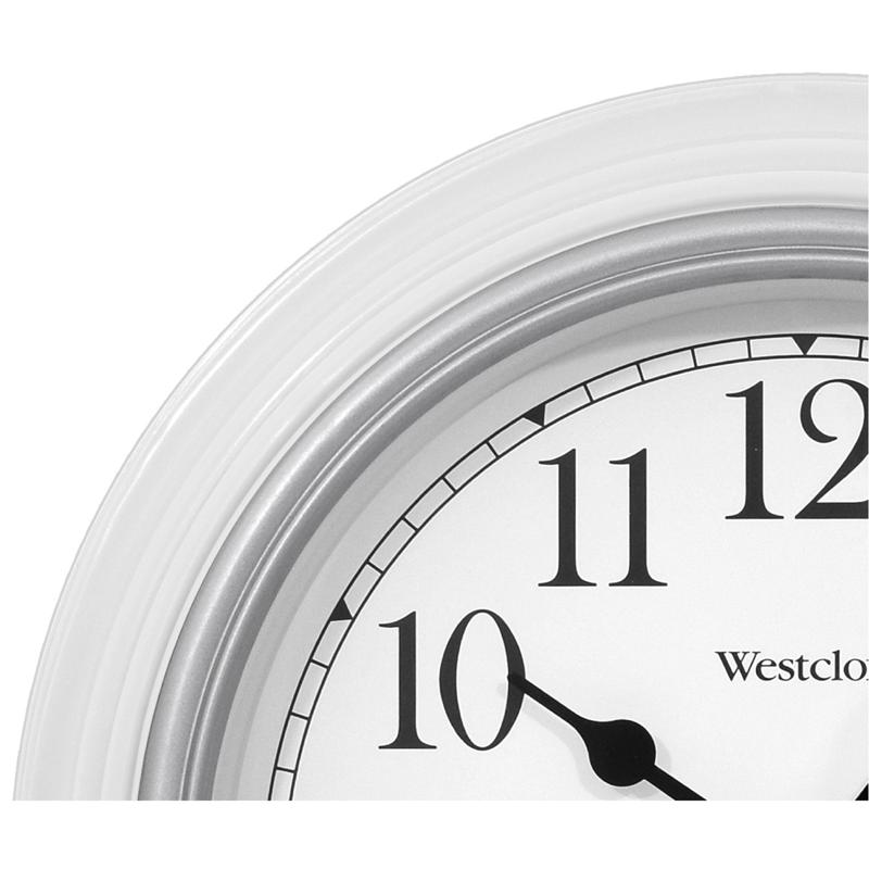 Westclox 8.5 in. L X 8.5 in. W Indoor Classic Analog Wall Clock Glass/Plastic White