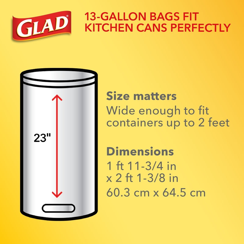 Glad ForceFlex 13 gal Fresh Trash Bags Drawstring 40 pk