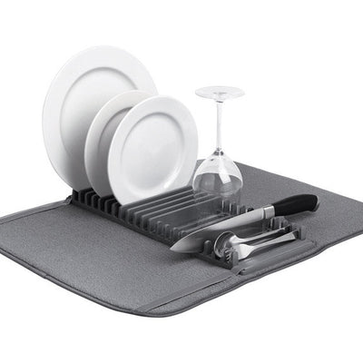 Umbra Charcoal Microfiber Drying Rack w/Mat