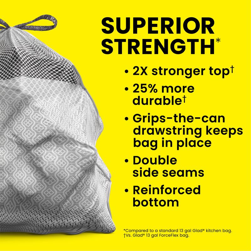Glad ForceFlex Plus 20 gal Fresh Trash Bags Drawstring 30 pk