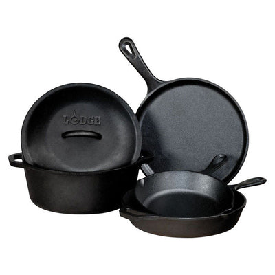 Lodge Cast Iron Cookware Set 14.25 in. Black