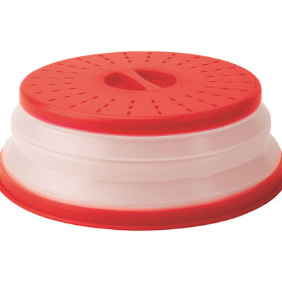 Tovolo Red/White Plastic Collapsible Microwave Food Cover
