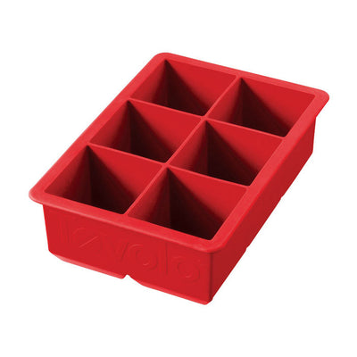 Tovolo Candy Apple Red Silicone King Cube Ice Tray