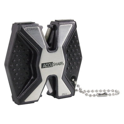 AccuSharp Brushed Nickel Diamond Abrasive 2 stage Knife and Tool Sharpener