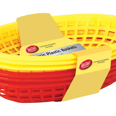 TableCraft Red/Yellow Plastic Food Baskets