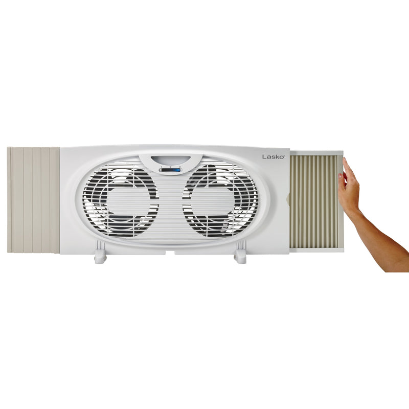 Lasko 10.15 in. H 2 speed Twin Window Fan