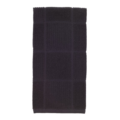 T-Fal Charcoal Cotton Checked Parquet Kitchen Towel