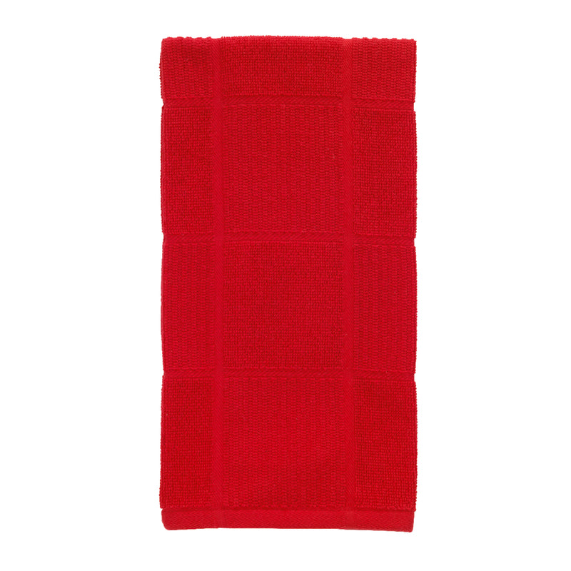 T-Fal Red Cotton Checked Parquet Kitchen Towel