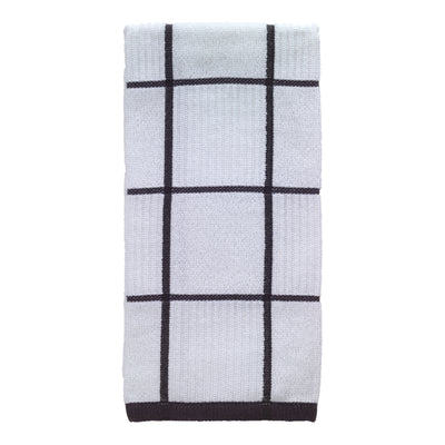 T-Fal Charcoal Cotton Checked Parquet Kitchen Towel