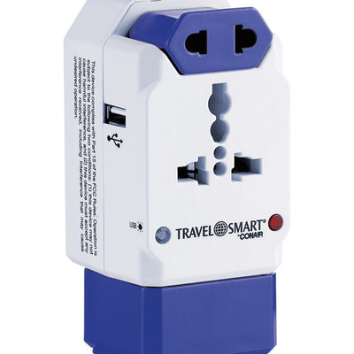 Travel Smart Conair Type A/B/C/E/F/G/I For Worldwide Adapter Plug w/USB Port
